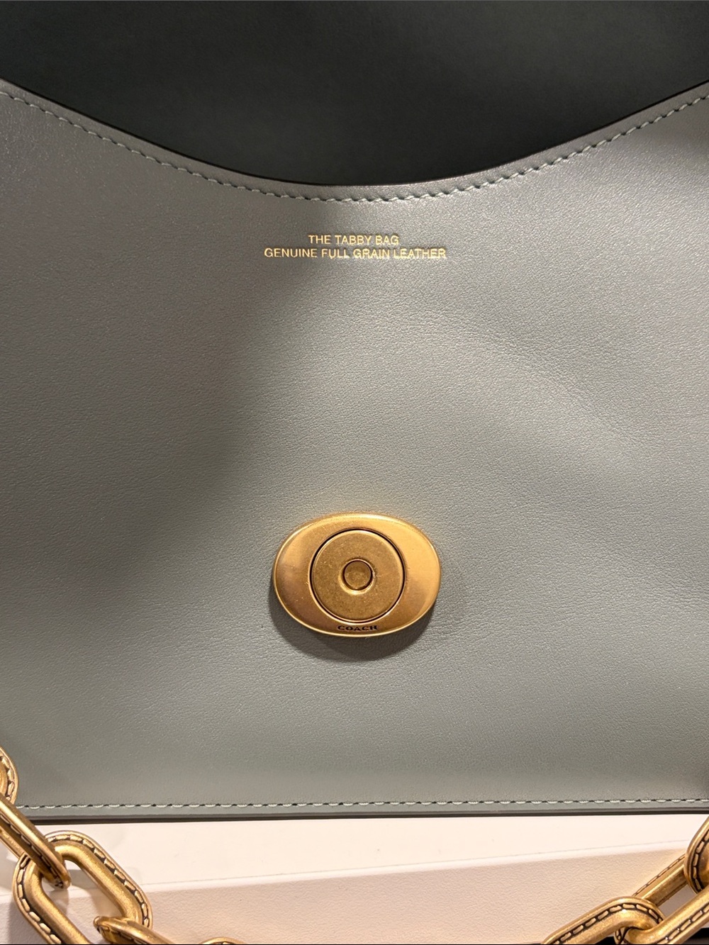 Coach Chain Tabby Shoulder Bag Color Sage - Picture 5 of 10